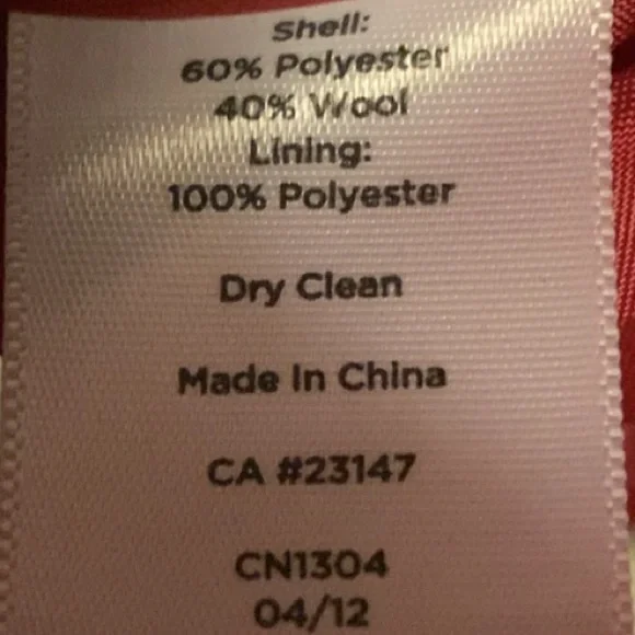 Talbots Wool Blend Red Pleated Neck Sleeveless Sheath Dress Sz 14P. - Picture 4 of 4